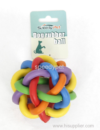 Large Size Colorful Dog Rubber Ball