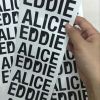 Permanent Adhesive Black Letter Printed Eggshell Sticker Paper Made from Destructible Vinyl