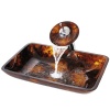 rectangular glass vessel sink