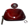 Modern Hanging Dark Red Glass Basin