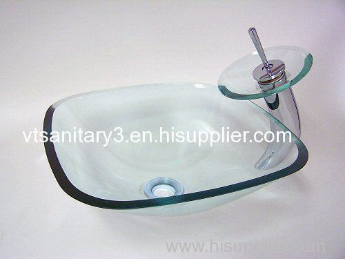 ceramic bathroom glass basin wash basin