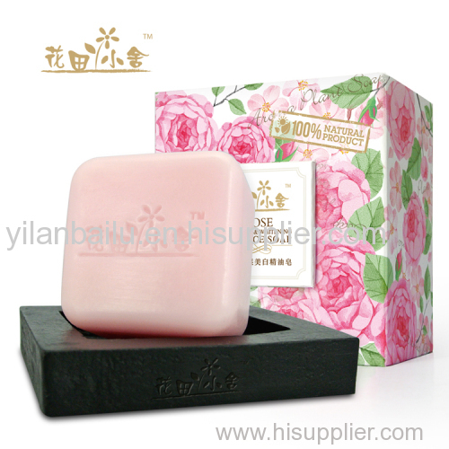 Rose moisturizing whitening essential oil soap