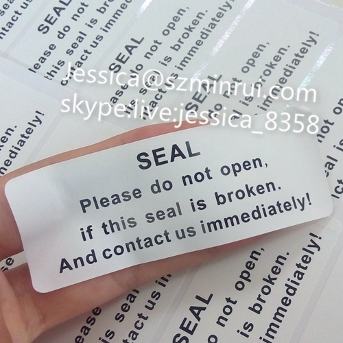 Custom Print Tamper Evident Seal Labels Security Tamper Resistant Non Removable Seal Stickers