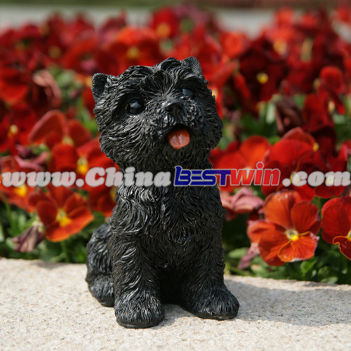 Garden Decor Post Solar Powered Light Dog