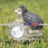 Garden Decor Post Solar Powered Light Hedgehog