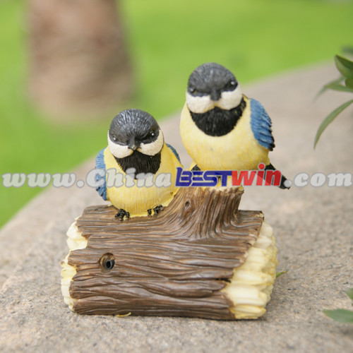 Garden Decor Post Solar Powered Light Trunk Birds