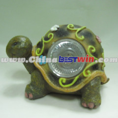 Garden Decor Post Solar Power Light Turtle