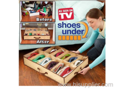 2015 Hot sell foldable boxes storage under-bed shoe case 12 pairs