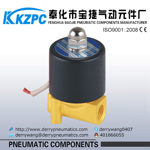 Brass material direct acting mini solenoid water valve