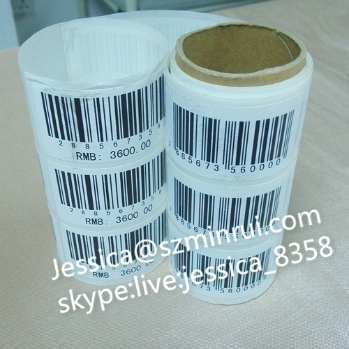 Custom Security Void Barcode Stickers Non Removable Asset tag Self Destructible Security Brittle Labels in Set with Numb