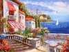 100% Handmade High Qualitty Mediterranean Oil Painting for Living Room