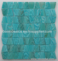 Rose Latest Iridescent Series Glass Mosaic with Trapezoid shape