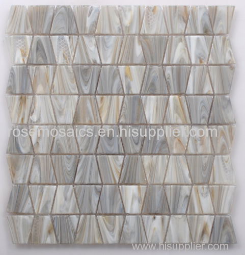 Latest Iridescent Series Glass Mosaic with Trapezoid shape