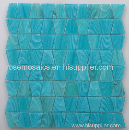Iridescent Series Glass Mosaic with Trapezoid shape