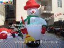 Customized Outside Inflatable Christmas Decorations PVC 5M Snowman