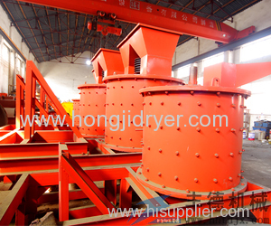 Vertical crusher for quarry plant