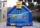 Cool Spongebob small inflatables commercial bouncy castles has two pipes for inflating