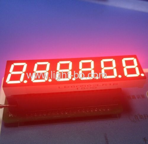Custom super red 6 digit 0.56" 7 segment led display common cathode for digital weighing scale indicator