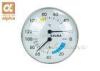 Stylish Type Round Chrome Trim Deluxe indoor Thermometer Hygrometer for Sauna