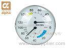 Stylish Type Round Chrome Trim Deluxe indoor Thermometer Hygrometer for Sauna