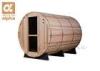 2400 * 1828 * 1914mm Nordic Stylish Canopy Barrel Garden Sauna Room for 5 - 6 Person