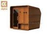 Indoor Alpha Barrel Sauna with Unique Heating Combination Grade A Red Cedar