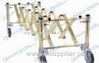 Golden Foldable Aluminum Alloy Funeral Equipment Coffin Trolley with Castor Brake