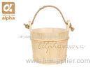 Nordic type Finnish Spruce Sauna Wooden Water Buckets And Ladles With Plastic Liner