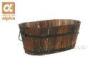 Classical Round / Rectangle Nordic Wooden Oval small wooden bucket For outdoor planter