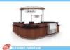 Shopping Mall MDF Reclaimed Wood Reception Desk / Laminated Melamine Finished