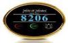 Logo Customize Oval Shape Golden Frame Hotel Led Door Number Panel 220V