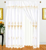 100% Polyester Embroidery Curtain With Taffeta Lining