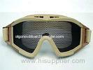 Lightweight Adjustable Tan Metal Mesh Goggles Eyewear For Army