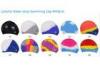 Custom Water-drop Silicon Swimming Caps Mixed Color Hair Hats