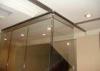 Clip Aluminum Soliding Glass Partition Wall Top Supported For Meeting Room