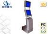 Lobby / Healthcare Silver Stand Alone Dual Screen Kiosk With Chip Card Reader