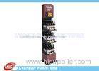 Dark Red MDF Wine Display Stands / Commercial Retail Display Shelving