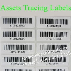 Custom Tamper Evident Destructible Label Destructible Vinyl Brocode Asset Security Labels With Tracking Serial Numbers