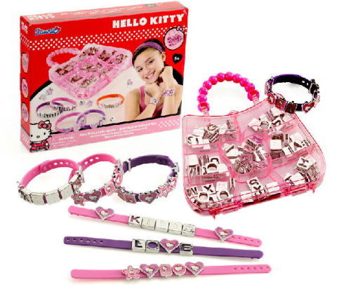 DIY Hello kitty bracelet with alphabet &Intelligence beads