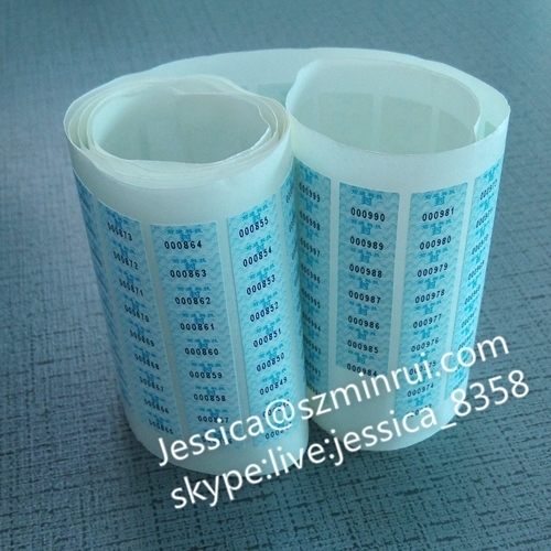 Wholesale Warranty Void If Seal Removed Destructible Calibration Stickers Printed Serial Number And Name Roll Stickers