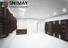 Dark Wood display wall cabinets glass door Mini Frige Customized