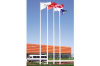 Aluminum external halyard flagpole