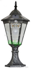 Aluminum Die Casting Outdoor solar Post Light with Sensor solar motion sensor post lighting