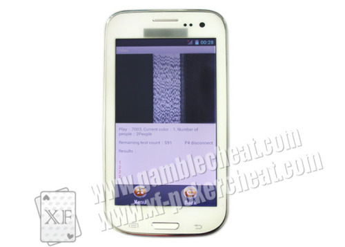 White Samsung S4 Mobile Phone Poker Cheat Device Marked Playing Cards Analyzer