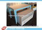 Modern Blue MDF Retail Display Tables / Melamine Finished Shop Display Tables