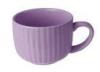 Mini 480ml solid color Stoneware Custom Ceramic Mugs with Strip shape