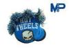 100% Acrylic Hut Wheels Knitting Beanie Hat Add Brim with Embroidery Logo on Front
