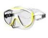 Yellow Frame Clear Free Diving Mask Prescription Dive Goggles Customized