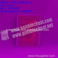 XF Red And Blue Modiano Golden Trophy Plastic Cards For UV Contact Lenses / Poker Analyzer / Backside Marking Camera