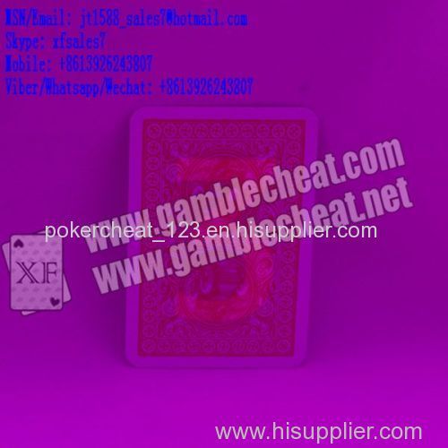 XF Red And Blue Modiano Golden Trophy Plastic Cards For UV Contact Lenses / Poker Analyzer / Backside Marking Camera